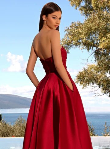 Summer NC2025 Gown by Nicoletta - Maroon - Image 5